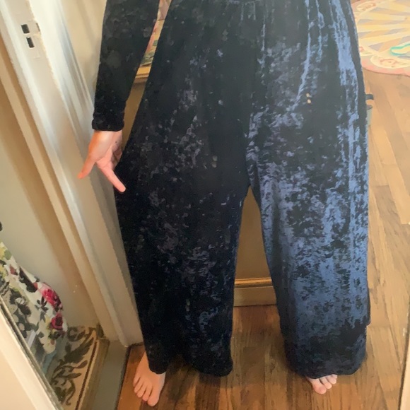 VINTAGE BETSEY JOHNSON VELOUR VELVET JUMPSUIT JUMPER ROMPER PLAYSUIT 90s Y2K S - Picture 9 of 9